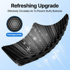 Gel Seat Cushion, Cooling (Super Large & Thick), Breathable Honeycomb Design Absorbs Pressure Points, Gel Cushion for Office Chair, Home Car seat Cushion for Wheelchair