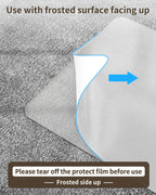 Blvornl Frosted Clear Chair Mat for High Pile Carpet and Hardwood Floor, 32.3"*53" Hard Material Chair Mat, Heavy Duty Computer Chair Mats for Rolling Chairs, Desk Floor Rug for Office and Home
