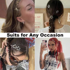32 PCS 1.22" Star Hair Clips, Y2K Accessories, Non-Slip Metal Snap Silver Barrettes for Kids & Girls & Women kpop Styling