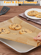 SMARTAKE 200 Pcs Unbleached Parchment Paper Baking Sheets, 13x18 Inches Non-Stick Precut, for Baking, Grilling, Air Fryer, Steaming, Bread, Cup Cake, Cookie and More