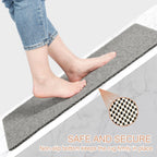 Joyhalo Shower Mats for Showers Anti Slip for Elderly, 32'' x 24'' Non Slip Bath Mat for Inside Shower, Bath Tub Mats for Bathroom Non Slip for Shower, PVC Loofah Bathroom Mats, Grey