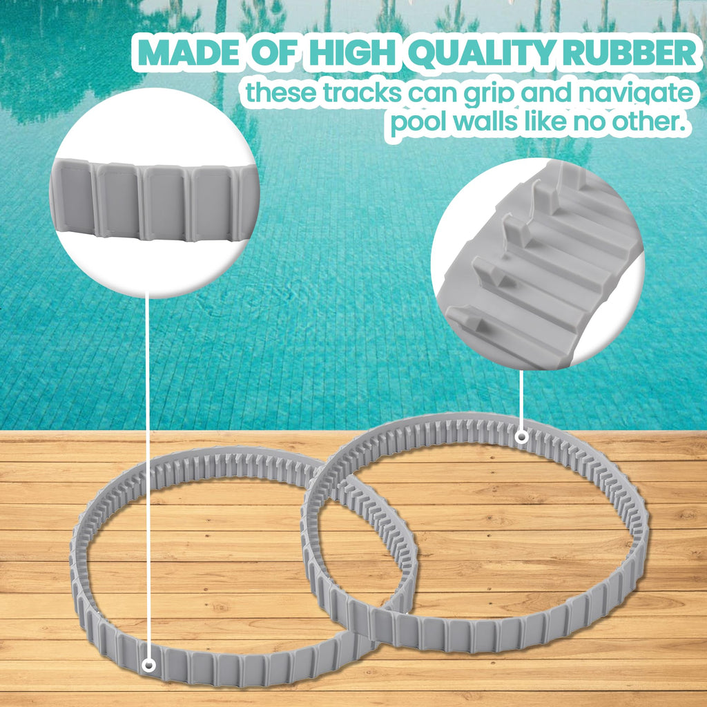 Calvana (2 Pack) Replacement Gray Tracks for Maytronics Dolphin Robotic Pool Cleaners with Part Number 9983152-R2 Dolphin Parts