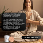 Natur IX Healing Candle for Home Scented | Sage & Eucalyptus Candle | Clean Non Toxic Candles with Essential Oil | 50 H Long Burning | Aromatherapy Soy Candle Jar with Lid - 8.3oz