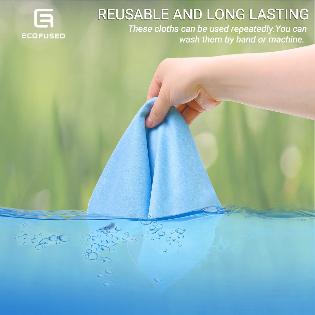 Microfiber Cleaning Cloths - 10 Pack - 6.6 x 6.2" - Double-sided Cleaning Cloths - Microfiber and Suede Cloth for Smartphones, LCD TV, Tablets, Laptop Screens, Camera Lenses and Other Surfaces