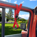 Automotive Adjustable Standing Aid Safety Handle Vehicle Support Grip Handle Disability Help Car Hand Hook- 2 pcs (Red)