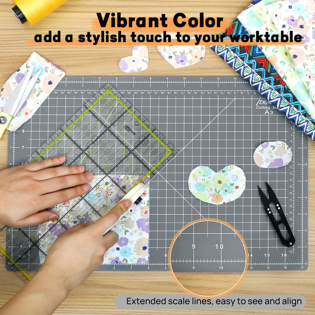Premium 5 Pcs Self Healing Cutting Mat 18'' x 12'', A3 Non-slip Sewing Mat for Quilting, 5-Ply Rotary Cutting Board Double-Sided for Crafts Cutting Fabric Scrapbooking Modeling Projects