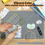 Premium 5 Pcs Self Healing Cutting Mat 18'' x 12'', A3 Non-slip Sewing Mat for Quilting, 5-Ply Rotary Cutting Board Double-Sided for Crafts Cutting Fabric Scrapbooking Modeling Projects