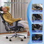 Seat Cushion for Relief Sciatica - Memory Foam Cushion for Office Chair, Hip & Coccyx Pain Relief for Long Sitting,2025 Upgraded X-Large Seat Pillow for Soft Support,for Game Chair/Wheelchair