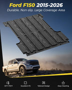 3W Bed Mat for Ford F-150 (5.5FT) 2015-2025 2026 Truck Bed (Include F150 Lightning 2024 2023 2022) All Weather Protector TPE Car Bed Liner Accessories Black