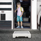 HBTower Mobility Step Stool, Non-Slip Step Platform Indoor and Outdoor, Portable Step Riser for Adults & Seniors, Safety Step for Car, Bedside, Office, Shower, Stairs(White)