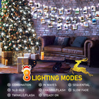 KNONEW 403ft 1000 LED String Lights Outdoor Christmas Lights 8 Modes & Timer Fairy Light Plug in Waterproof LED String Lights for Xmas Yard Tree Wedding Party Holiday Decorations (Cool White)