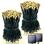 POTIVE 42.7Ft Warm White Solar Christmas Lights, 2 Pack Total 200 LED Solar Lights Outdoor, 8 Modes Solar String Lights Outdoor Waterproof for Tree Patio Yard Wedding Garden Decorations