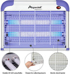 ASPECTEK 20W Indoor Bug Zapper, Powerful UV Bugs Lamp Attract Insects and 2800V Grid Kills Flying Insects, Includes 2 Replacement Bug Lights
