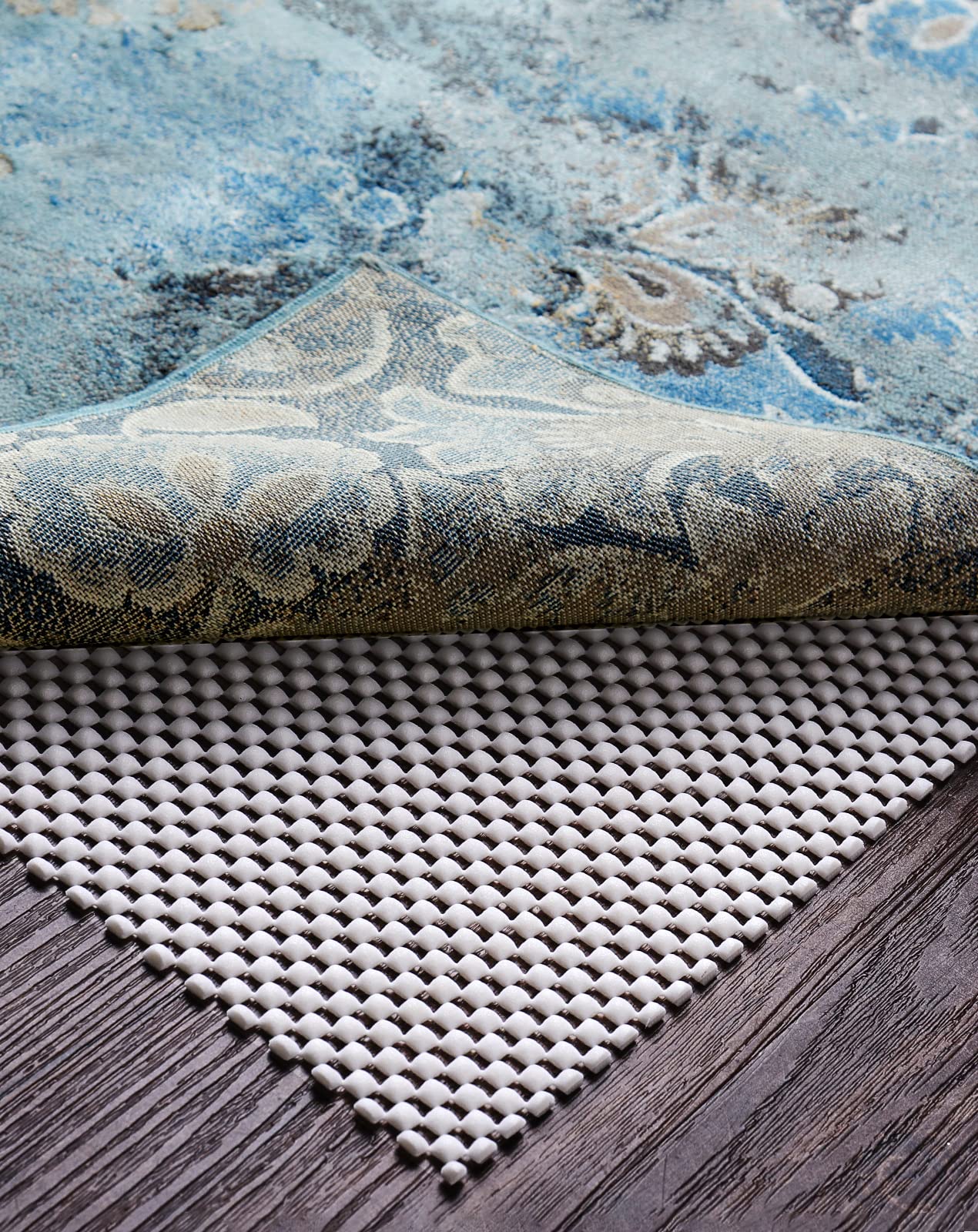Rug Gripper Pad for Hardwood Floors, Thick Non Slip Rug Pads for Area Rugs, Rug Grippers for Tile Floors, Under Carpet Anti Skid Mat, Keep Your Rugs Safe and in Place, 2x3 Ft