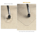 Heavy Duty Office Chair Mat for Carpet and Hardwood Floor Crystal Clear-0.12 Inches Thick Desk Chair Mat 35'' x 48'' Tempered PC Material Floor mats for Office Home
