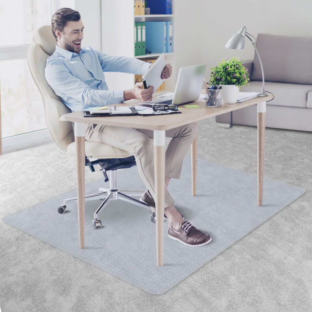 SUPER DEAL Upgraded 46" X 60" Office Mat Chair Mat, Heavy Duty Carpets for Hardwood Floor, Rug Carpet Floor Computer Desk Low and Medium Pile Carpets