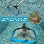 POOLWHALE Pool Net - Professional 20" Swimming Pool Leaf Skimmer Rake, Aluminum Frame Deep Nylon Bag, Ultra Fine Mesh Nets for Cleaning Leaves, Sand, Pollen, Finest Debris (No Pole)