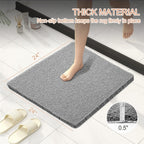 Joyhalo Shower Mats for Showers Anti Slip for Elderly, 24'' x 24'' Non Slip Bath Mat for Inside Shower, Bath Tub Mats for Bathroom Non Slip for Shower, PVC Loofah Bathroom Mats, Grey