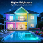 CETELUMA 400Ft Permanent Outdoor Lights for House Waterproof, IP67 LED Eave Lights with App/Remote Control, Outdoor Permanent led Lighting for House Roof Decor,Christmas,Party,All Holiday and Daily