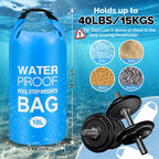 Goovilla Pool Ladder Weights Universal | 2 Pack 10L 500D PVC Waterproof Tear-Resistance Sand Bags for Above Ground Pools Steps | Easy to Fill and Seal with Strong Handle and 2 Straps (Sky Blue)