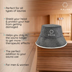 Halsa Sauna Hat – Natural Wool Sauna Cap for Men & Women, Heat Insulating Headwear for Sauna, Steam Room, Banya, Spa, Bathhouse, Protects Hair & Scalp, Breathable One Size