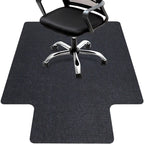 HomeMall Hardwood and Tile Floor Office Chair Mat, 48" x 36" Computer Gaming Rolling Chair Mat, Non-Slip Low-Pile Floor Protector, Under Desk Mat for Rolling Chair, Black Lip