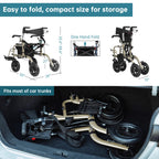 ELENKER All-Terrain 2 in 1 Rollator Walker & Transport Chair, Folding Wheelchair with All 10” Wheels for Seniors, Reversible Backrest & Detachable Footrests, Champagne
