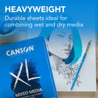 Canson XL Series Mixed Media Art Paper Pad Bundle - 9x12 inches 60 Sheets and 7x10 inches 60 Sheets