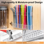 Rycid 9.5” Large Acrylic Straw Holder for Cabinet Door, Reusable Adjustable Two-Part Straws Organizer with Ultra Sticky Adhesive Strips, 2026 Straw Storage for Kitchen Cupboard (Transparent)