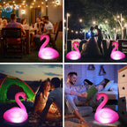 Toodour Floating Pool Lights, 2 Packs Solar Flamingo Pool Lights that Float, Waterproof Glow in The Dark Inflatable Solar Powered Flamingo Light for Swimming Pool, Party, Garden, Patio, Outdoor Decor