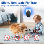 Flying Insect Trap, Insect Catcher, Indoor Fly Trap with 6pcs Fly Trap Refill, Fruit Fly Traps for Gnat, Moth, Mosquito, Bug Light Plug in Insect Killer