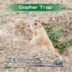 Qualirey 8 Pcs Outdoor Gopher Trap Easy Set Mole Trap Weather Resistant Gopher Killer Vole Trap for Lawn Garden Farm (Silver)