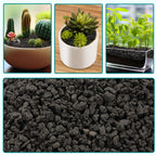 Rahato 5lbs Small Lava Rocks for Plants Drainage, 1/5 Inch Black Gravel Mulch for House Plants, Succulent Rocks Pebbles for Planters,Cactus, Bonsai Tree, Pure Volcanic Rocks, Top-Dressing