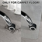 SHAREWIN Office Chair Mat for Carpet Floors, 47" x 59" Clear Desk Chair Mats for Low Pile Carpeted Protector, Sturdy PVC Computer Chair Mats Anti-Slip and Easy to Clean for Home & Office