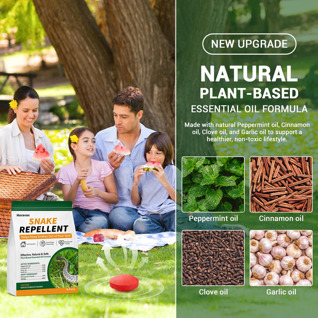 Snake Repellent Balls for Yard, Snake Away Repellent for Outdoors & Indoor, Safe for Pets and Family, Ideal for Living Rooms, Bedrooms, Patios, Garages and Camping (36 Packs)