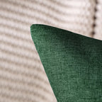 MIULEE Pack of 2 Christmas Spring Decorative Outdoor Solid Waterproof Throw Pillow Covers Polyester Linen Garden Farmhouse Cushion Cases for Patio Tent Balcony Couch Sofa 12x20 inch Emerald Green