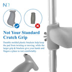 Ergo Grip Crutch Pads - Ergonomic Crutch Grips - Reduces Pressure On Wrists - Replacement Crutch Handle Grip - No Assembly Required - Fits All Under Arm Crutches