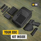M-TAC Tactical Sling Bag for Men - Crossbody Concealed Carry Bag - Grey Mens Crossbody Holster Bag