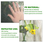 4Pcs Insect Bird Barrier Mesh, 7.9 x 5.9 FT Garden Netting Barrier, Bird Netting, Netting for Plant with Drawstring, Tomato Protective Cover