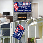 Trump 2024 Flag 3x5 FT President Trump Flag Make America Great Again Banner Indoor Outdoor Double Sided 3 Ply with Vivid Patriotic Colors Design UV & Fade Resistant 2 Brass Grommets