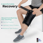 Alpha Medical 14” Long Adjustable Three Panel Orthopedic Knee Immobilizer – Supportive & Adjustable Side Panels – Knee Brace Stabilizer – Knee Immobilization L1830