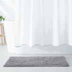 Basics Bathroom Rugs, Extra Soft Absorbent Shag Bath Rugs, Non-Slip, Dry Quickly, Machine Washable, Bath Mats for Bathroom Floor, Tub and Shower, 21" x 34", Platinum