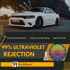 RockRose 75% Nano Ceramic Car Window Tint 20 in x 10FT 2PLY Privacy Film Heat Block, 99% UVR, and 85% IRR Block for Auto or Home Strong Adhesive, Easy Shrink, Plotter Friendly - Charcoal