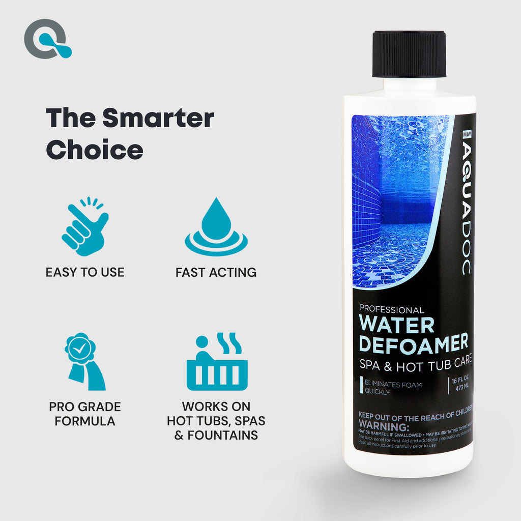 Hot Tub Defoamer - Spa Defoamer for Hot Tub Owners 16oz, Spa Anti Foam to Keep Foam Down, HotTub Chemicals Made in The USA - AquaDoc