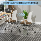 Tonaus Office Chair Mat for Carpeted, 48"×36" Transparent Carpet Floor Protector Cover Rug Mat with Non-Slip Studded Lip, Heavy Duty for Home Computer Desk Rolling Chair