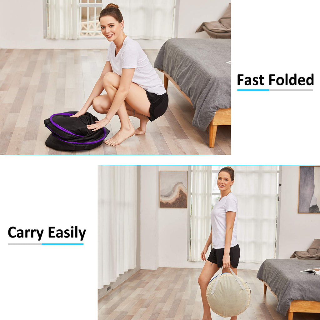 Portable Steam Sauna Spa with Remote Control, 9-Gear Temperature, 60 Minute Timer, Atomization Function, Personal Sauna Tent for Therapeutic Relaxation Detox at Home (31.5 x 31.5 x 40.6In, Purple)