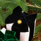 Keypan Black Velvet Ribbon for Gift Wrapping - 1 1/2 inch Wide Handmade Fringe Fabric Ribbon for Christmas Decorations, Baby Shower, Flower Bouquet