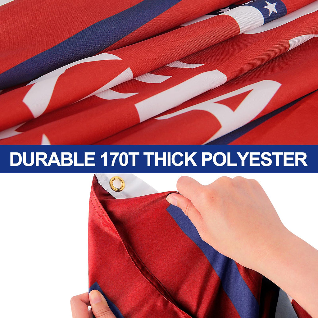 Trump 2024 Flag 3x5 Outdoor Double Sided - 3 Ply Red Take America Back 2024 Donald Trump Flags for Outside Indoor Outdoor Patriotic Decorations - Heavy Duty President Trump Flag with 2 Brass Grommets