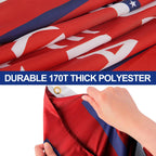 Trump 2024 Flag 3x5 Outdoor Double Sided - 3 Ply Red Take America Back 2024 Donald Trump Flags for Outside Indoor Outdoor Patriotic Decorations - Heavy Duty President Trump Flag with 2 Brass Grommets