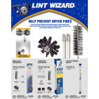Eastman Lint Wizard Small Duct Dryer Vent Cleaning Kit, 2 Foot Flexible Quick Snap Rods, 4 Inch Auger Brush, Lint Trap Brush, 60766